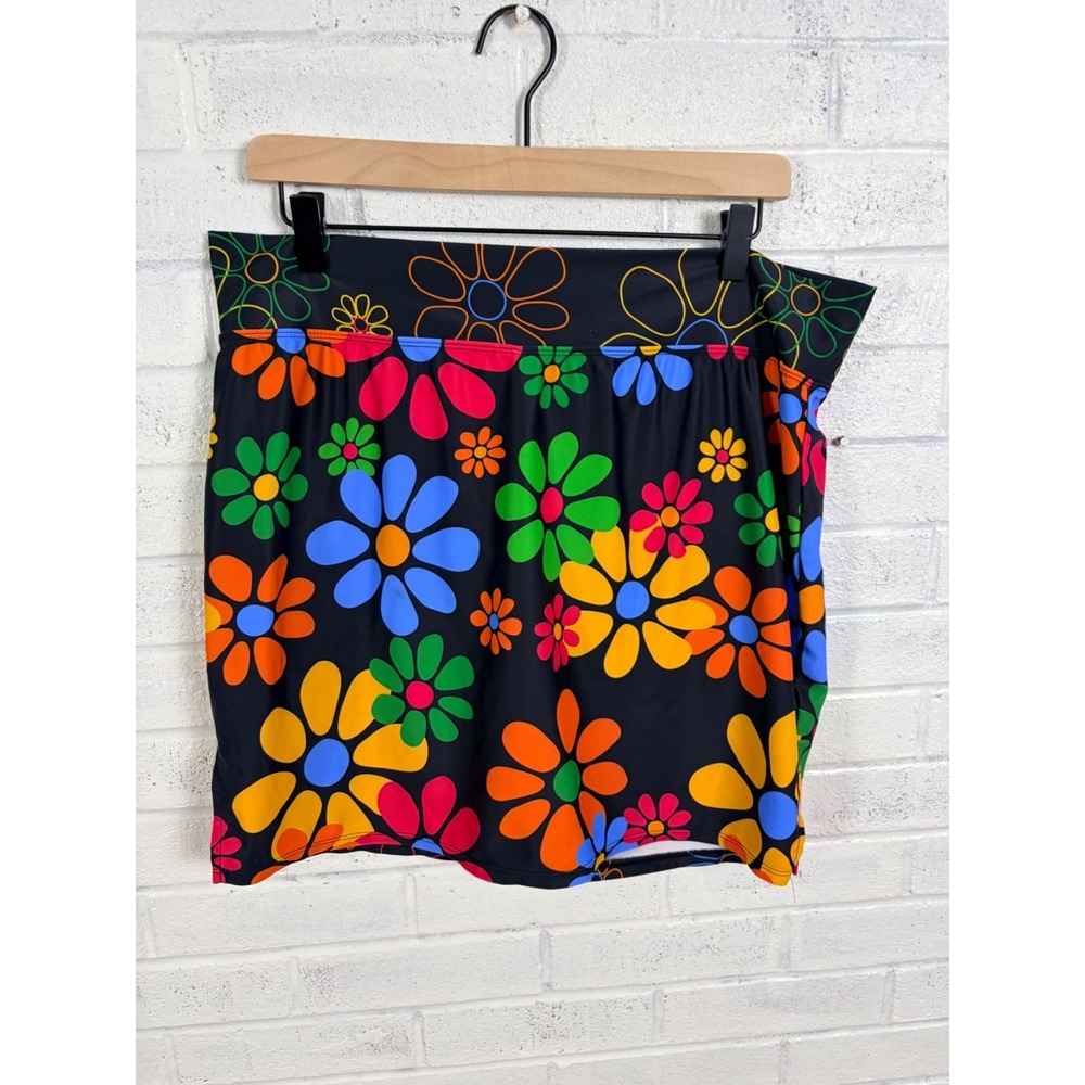 Skort Obsession Skort Womens XXL Retro Mod Floral Black Built In Shorts Golf
